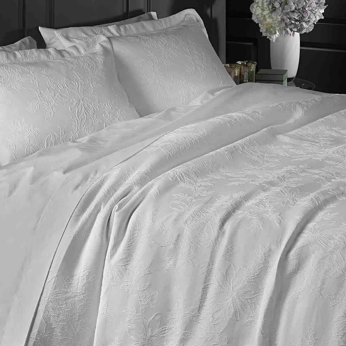 Kingston Jacquard Duvet Cover Set - Ivory