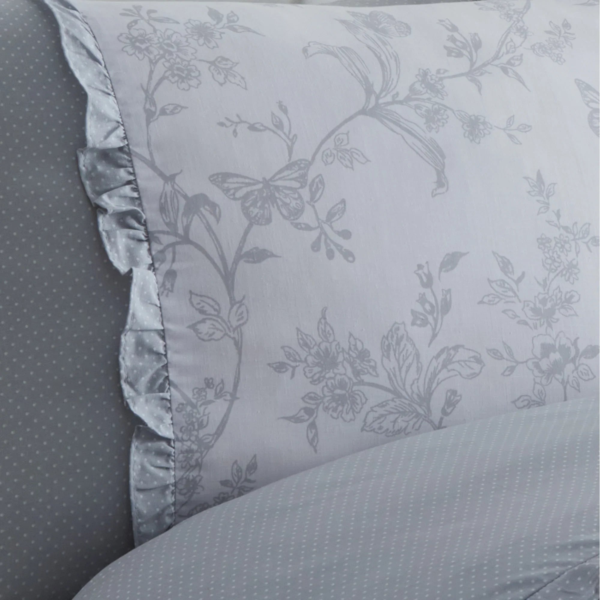 D & D Kristen Duvet Cover Set - Grey