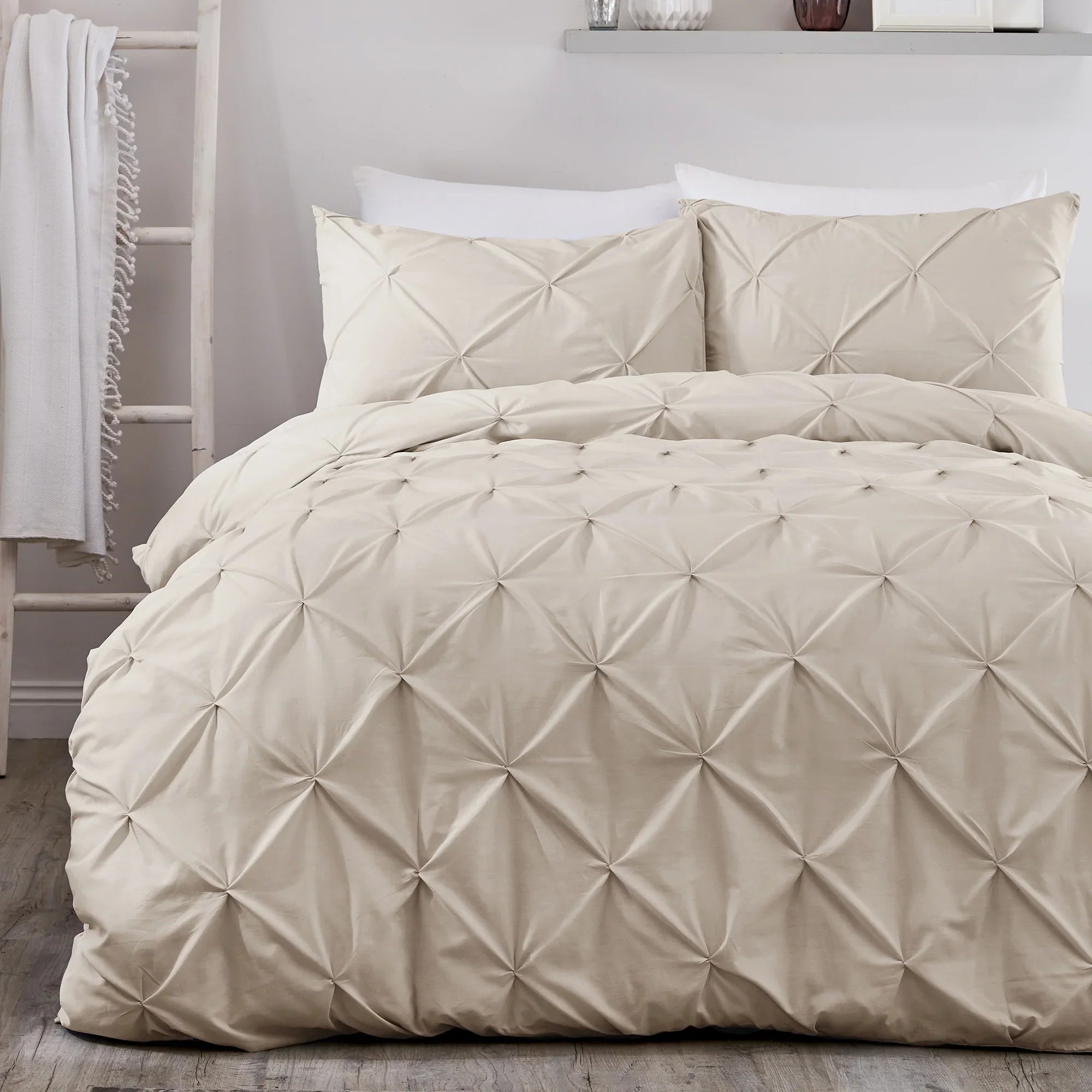 Serene Lara Duvet Cover Set - Natural