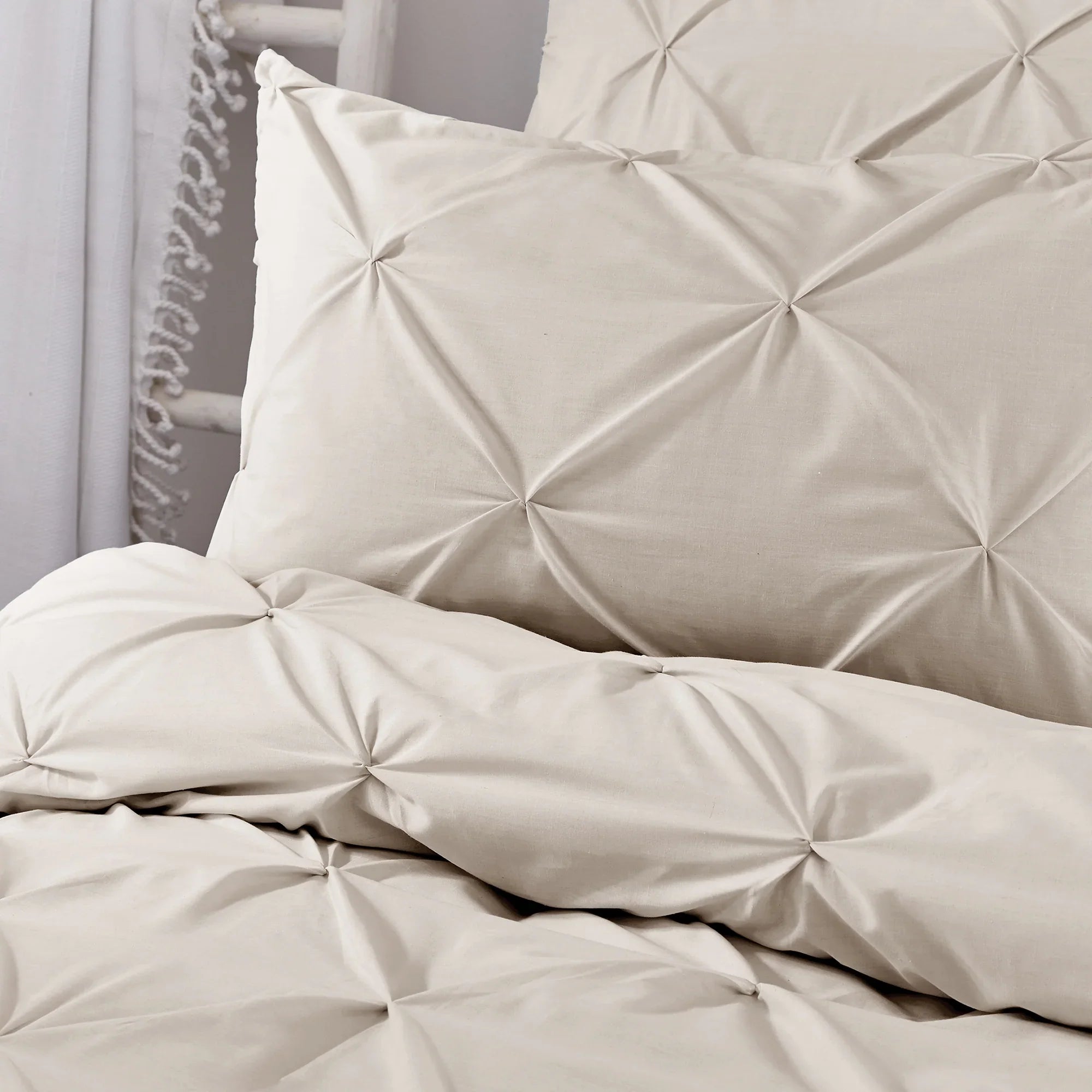 Serene Lara Duvet Cover Set - Natural