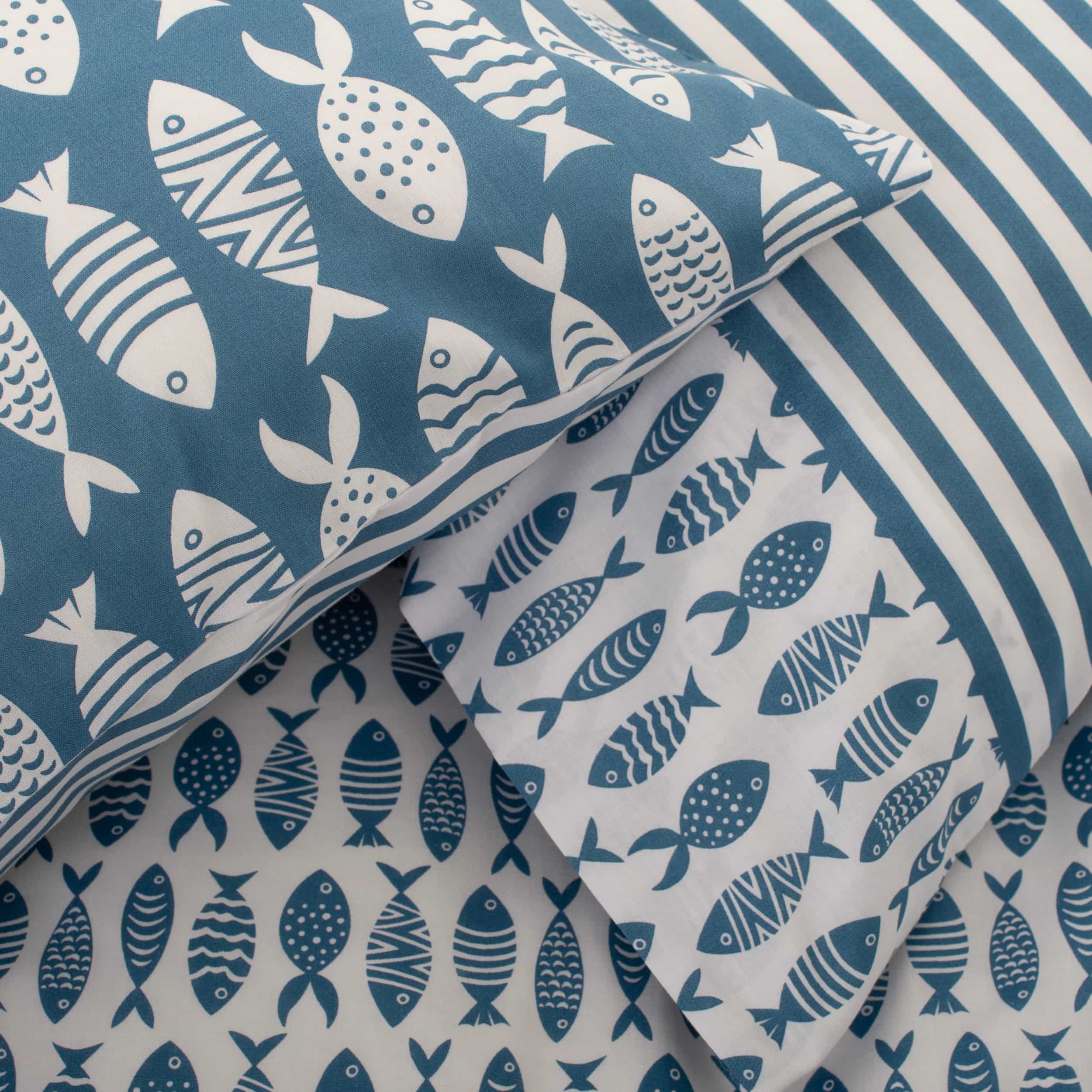 Lobster Creek Small Fish Duvet Cover Set