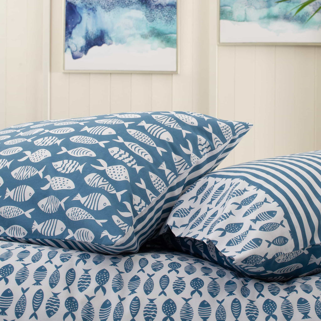 Lobster Creek Small Fish Duvet Cover Set