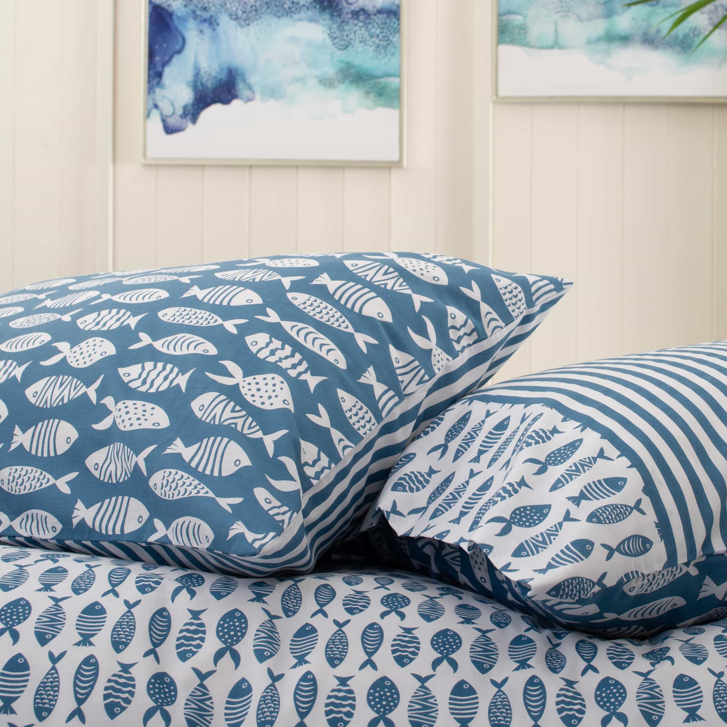 Lobster Creek Small Fish Duvet Cover Set
