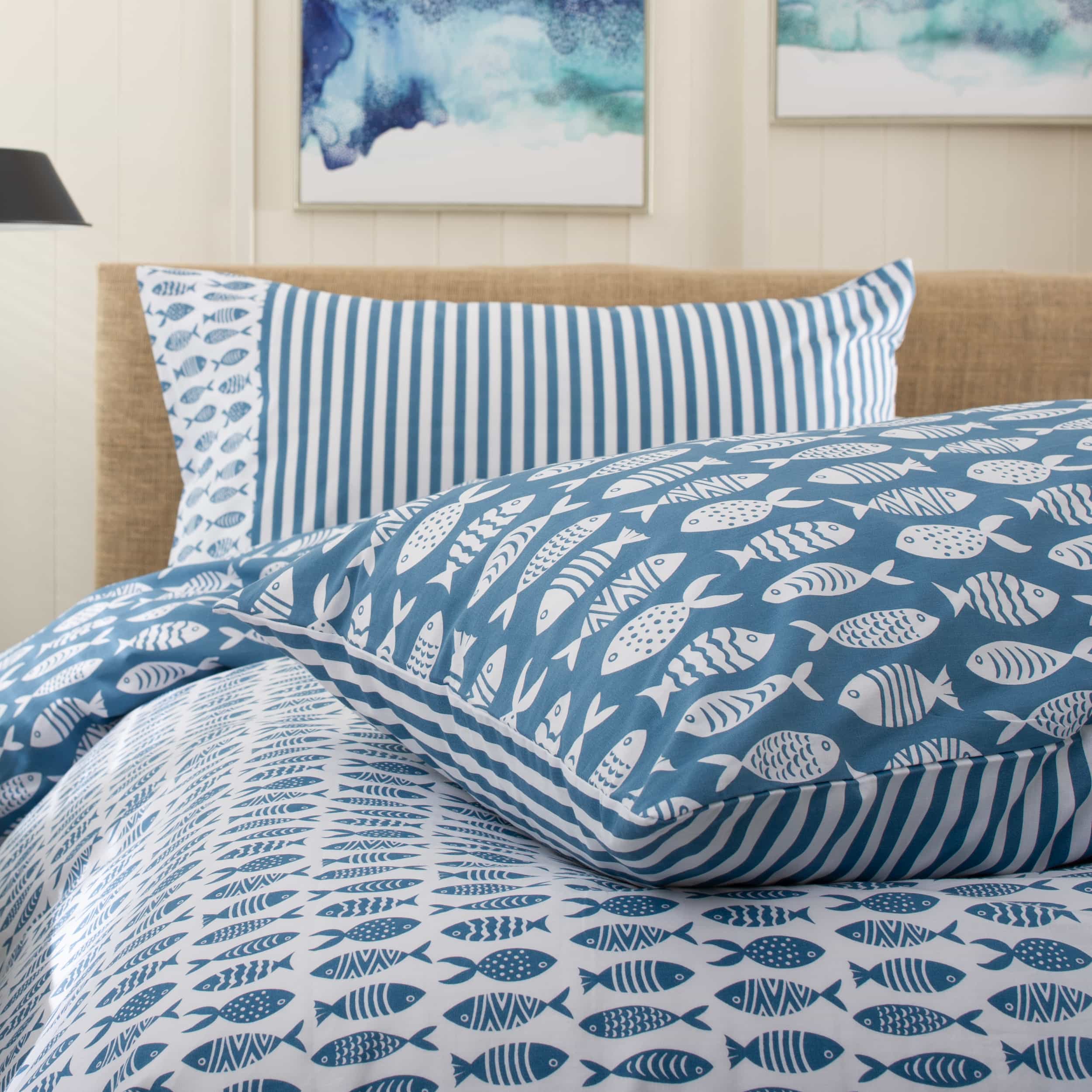 Lobster Creek Small Fish Duvet Cover Set