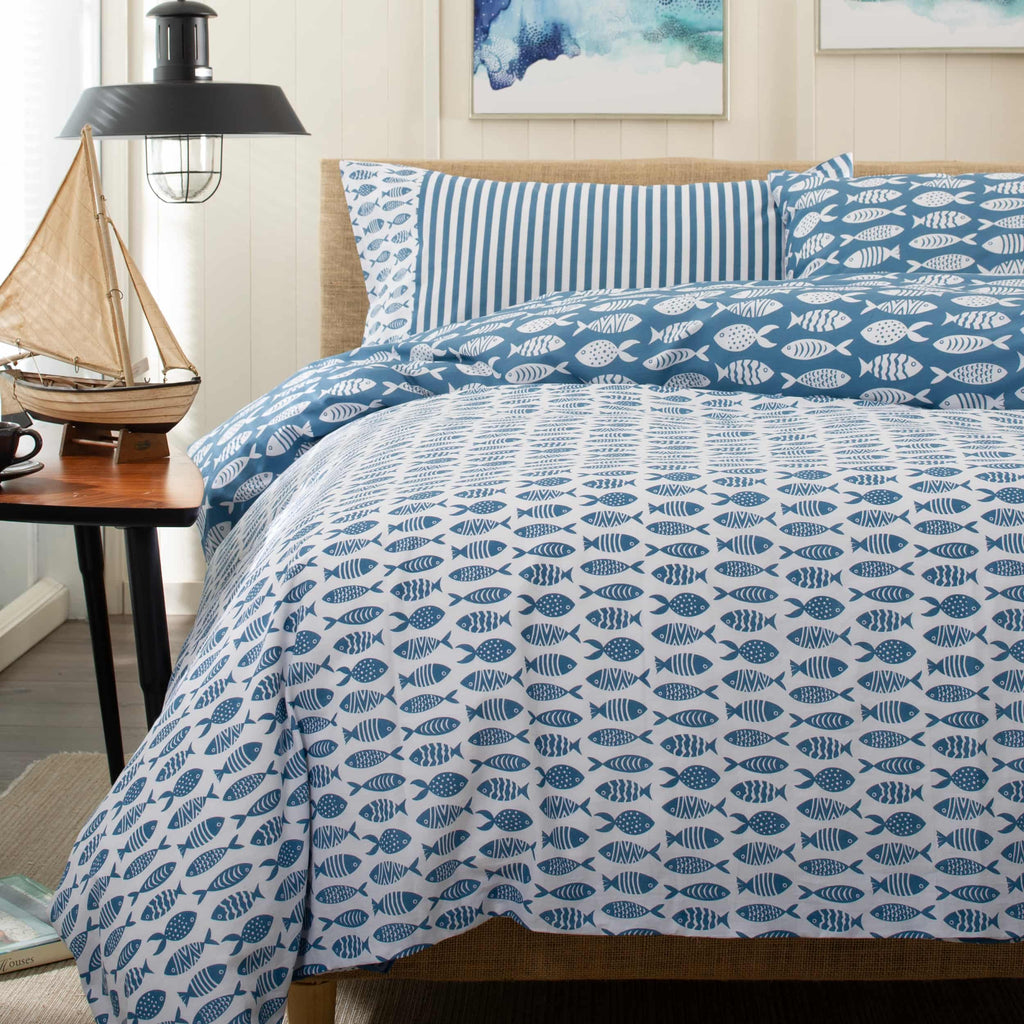 Lobster Creek Small Fish Duvet Cover Set