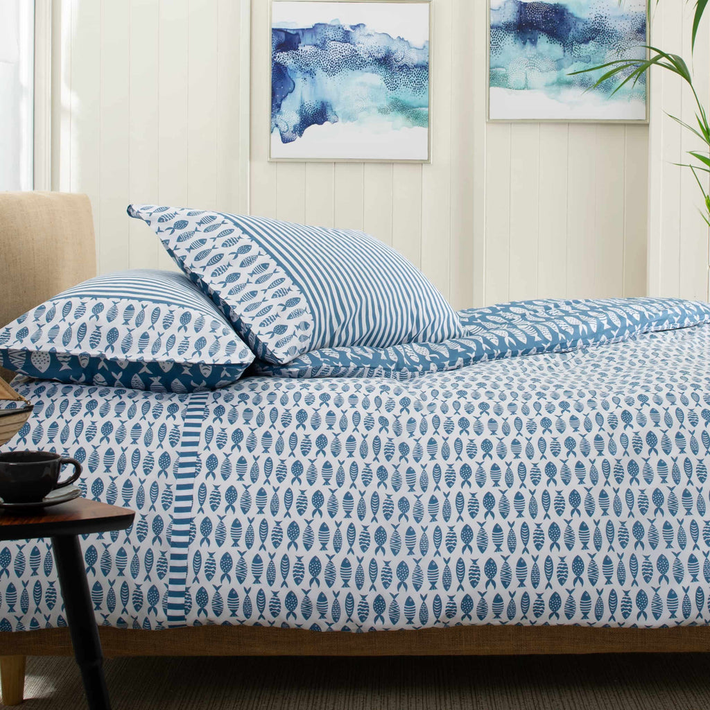 Lobster Creek Small Fish Duvet Cover Set