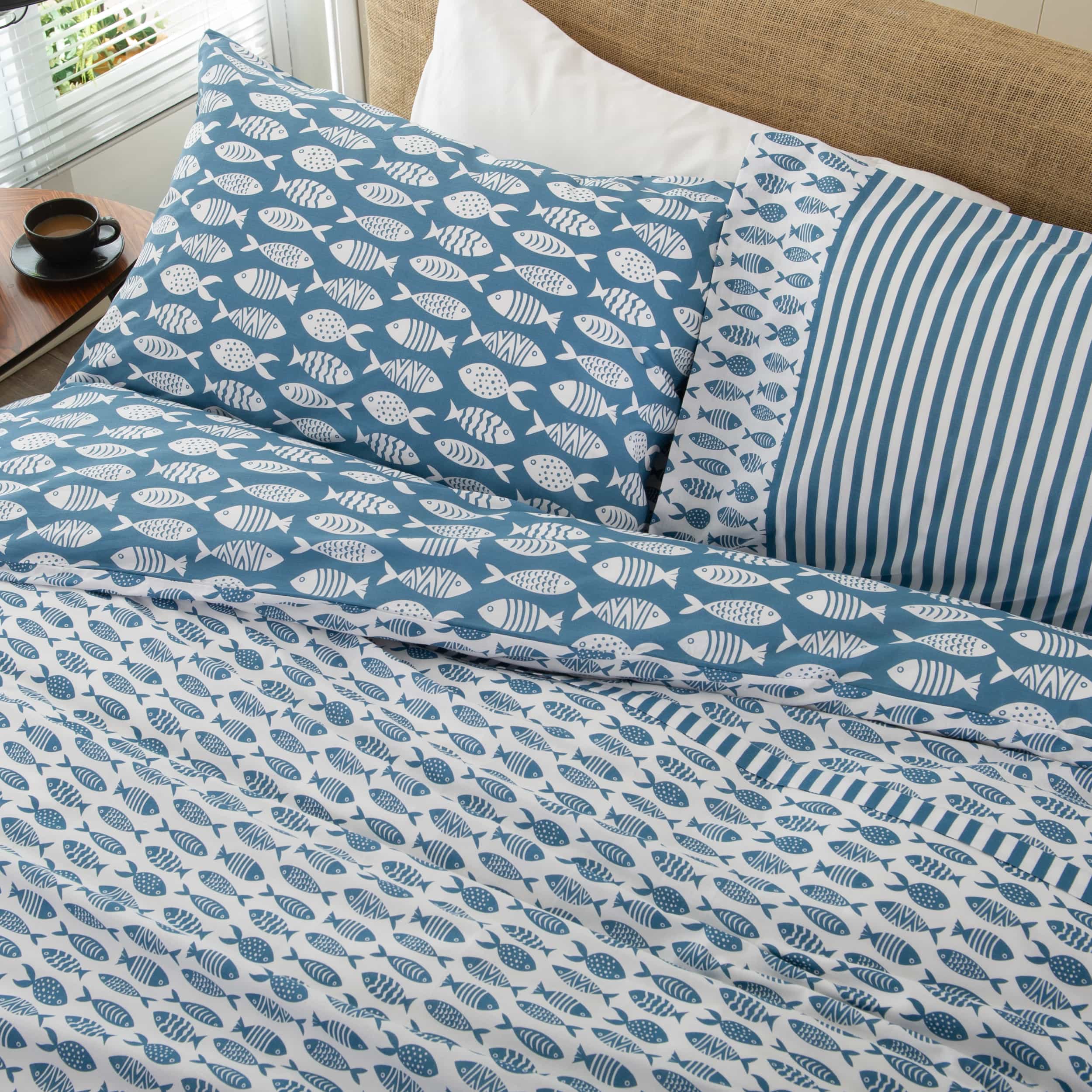 Lobster Creek Small Fish Duvet Cover Set