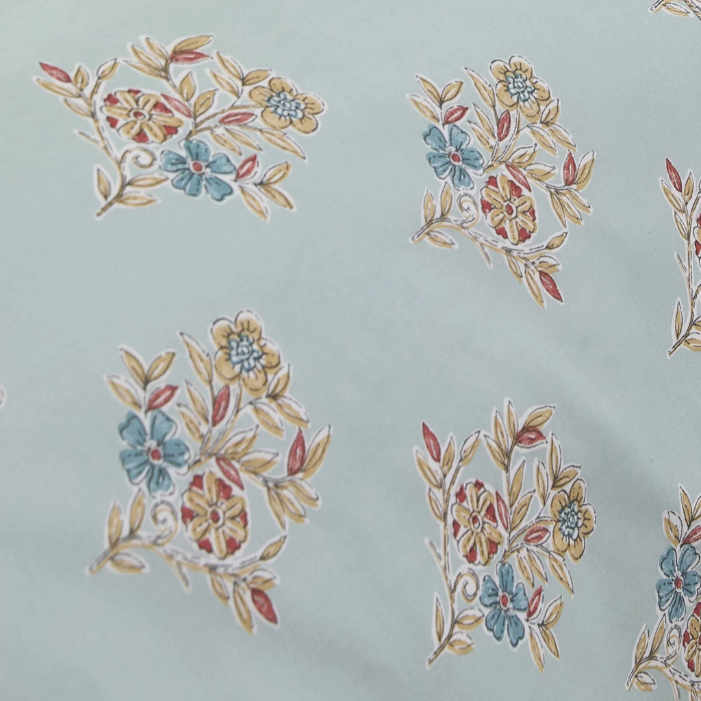 D & D Lorena Patchwork Duvet Cover Set - Duck Egg