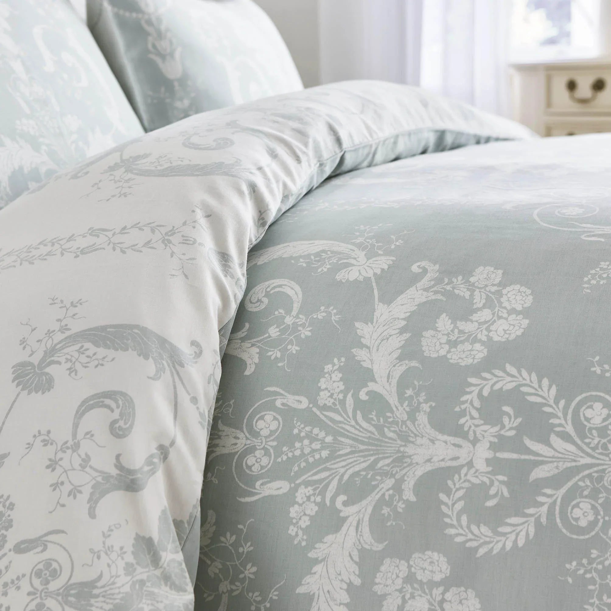 Laura Ashley Josette Duvet Cover Set - Duck Egg