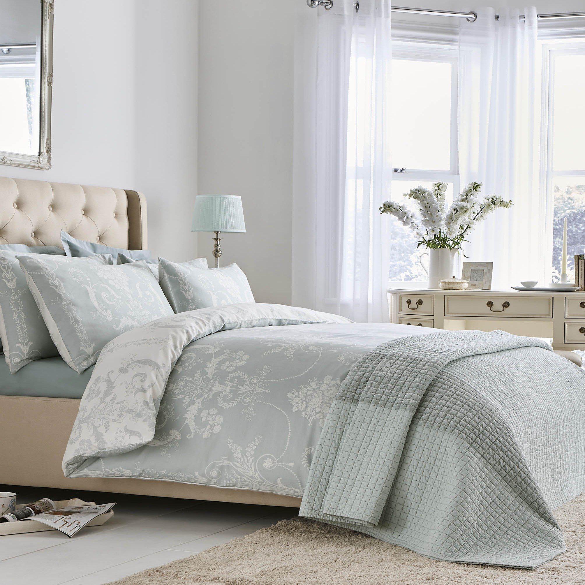 Laura Ashley Josette Duvet Cover Set - Duck Egg
