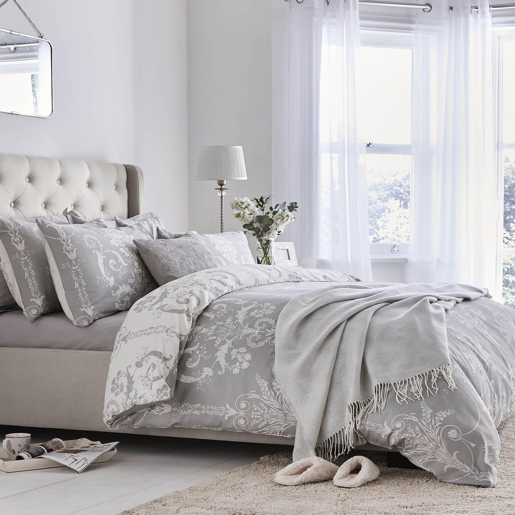 Laura Ashley Josette Duvet Cover Set - Steel