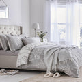 Laura Ashley Josette Duvet Cover Set - Steel