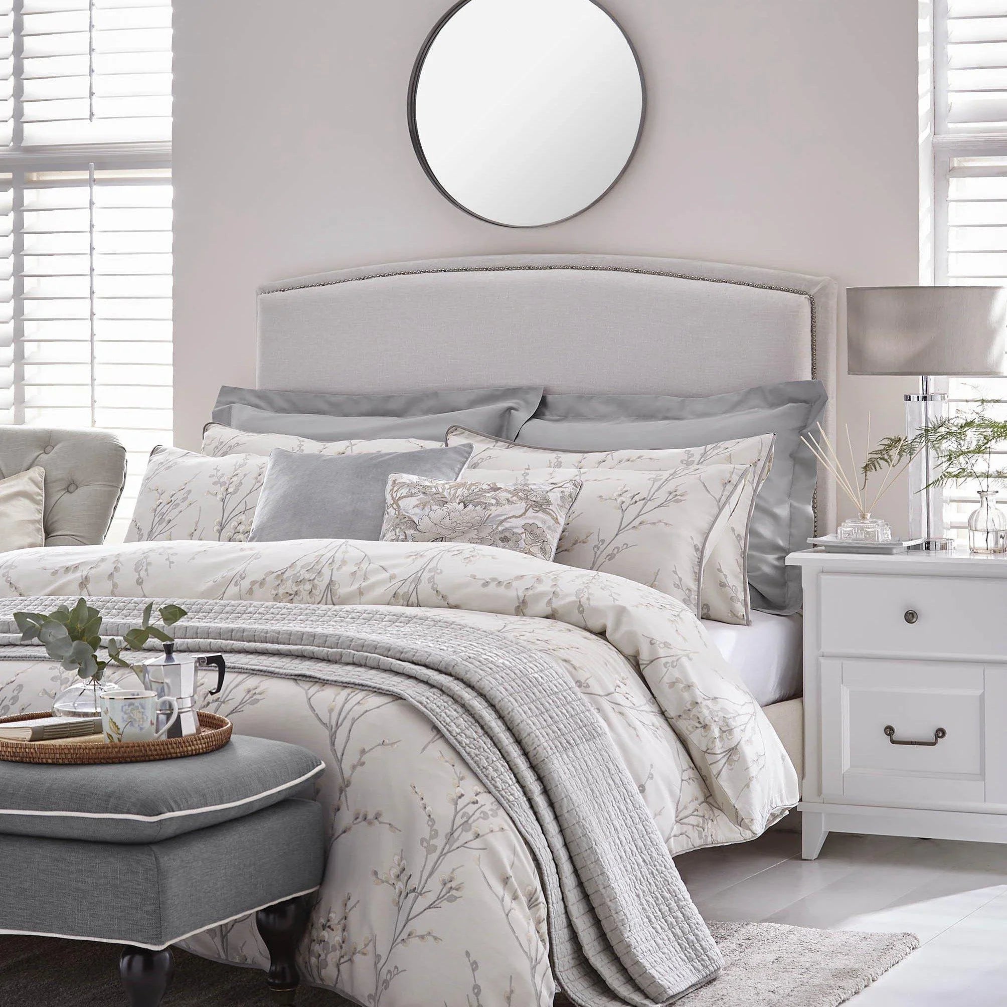 Laura Ashley Pussy Willow Duvet Cover Set - Dove Grey