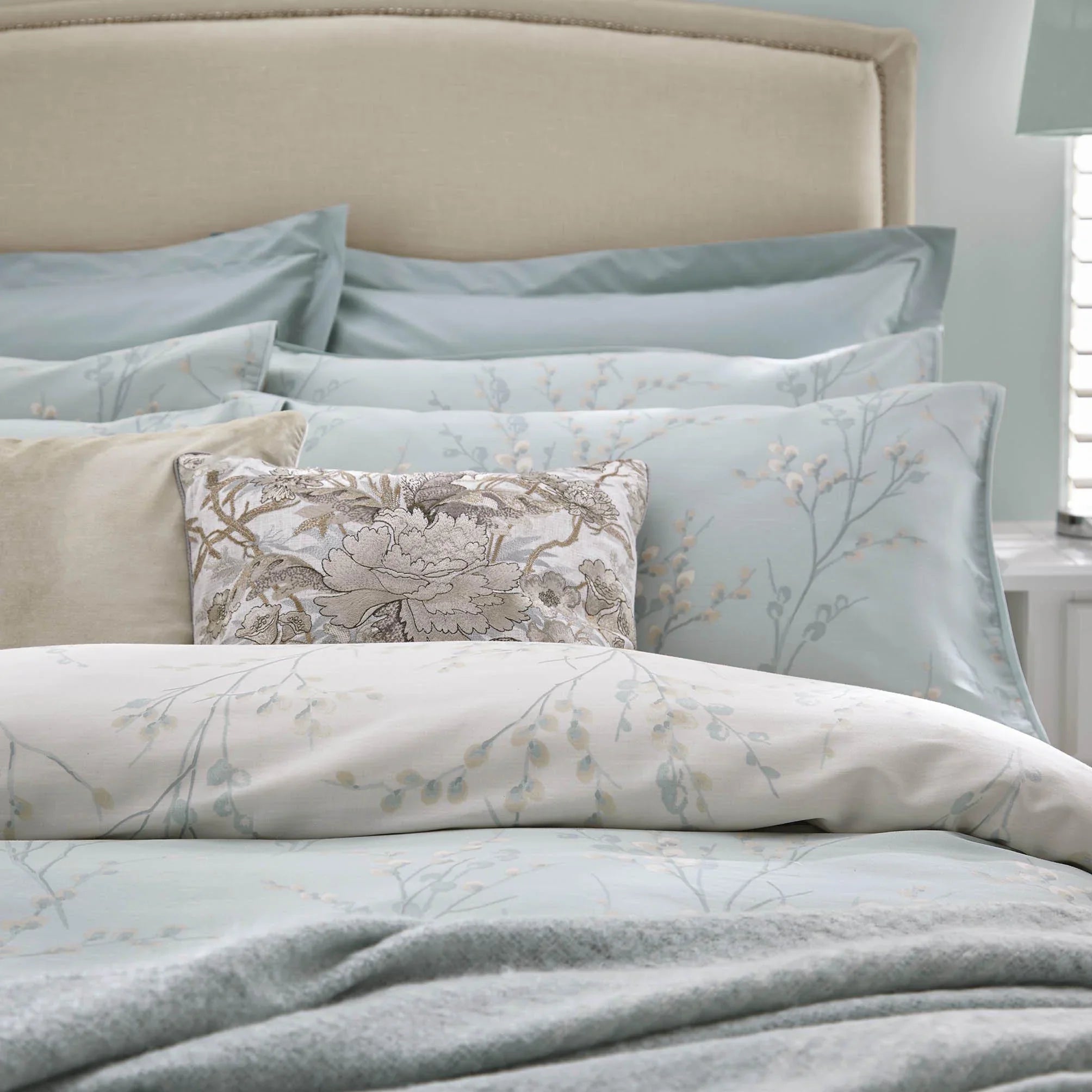 Laura Ashley Pussy Willow Duvet Cover Set - Duck Egg