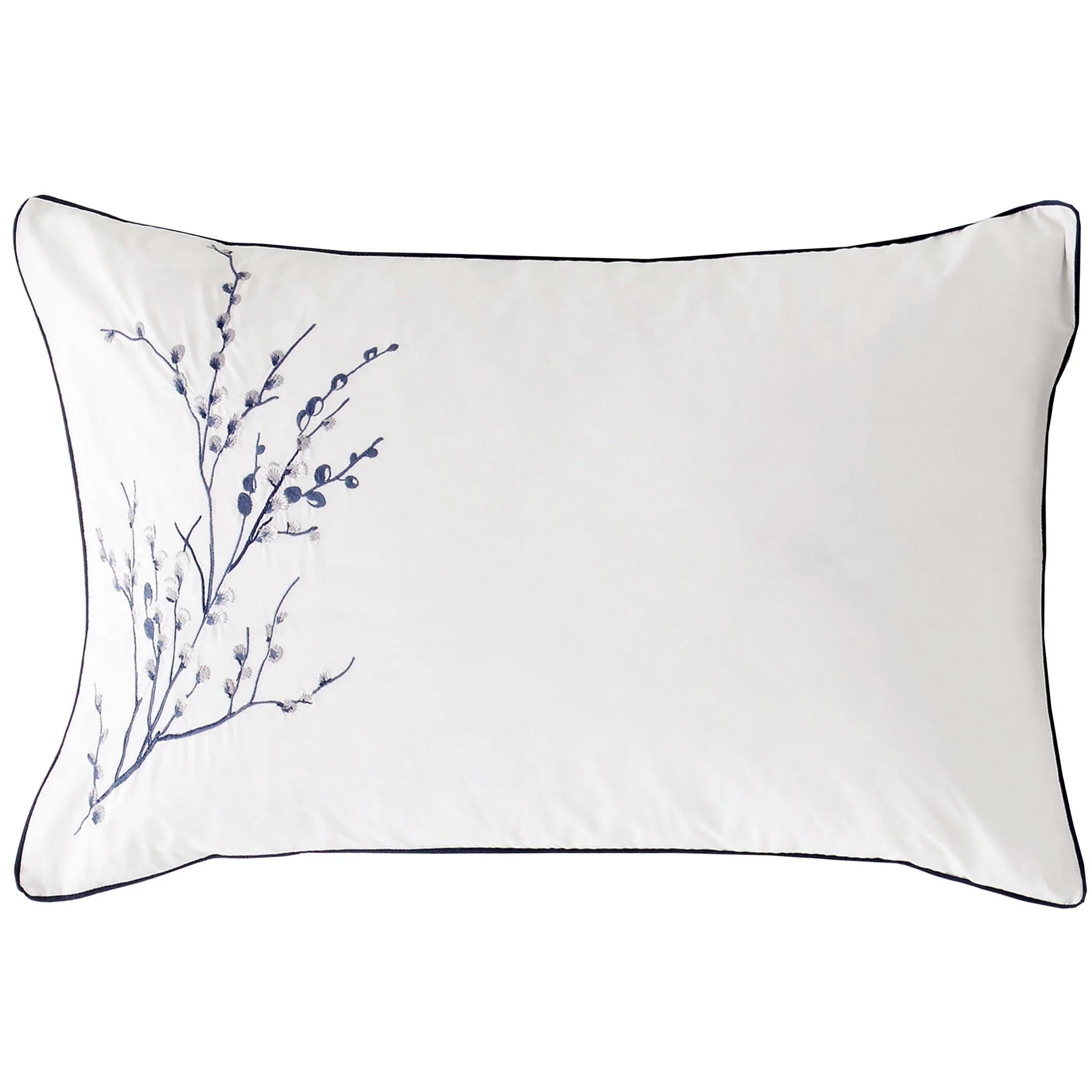 Laura Ashley Pussy Willow Embroidered Duvet Cover Set - Sprig