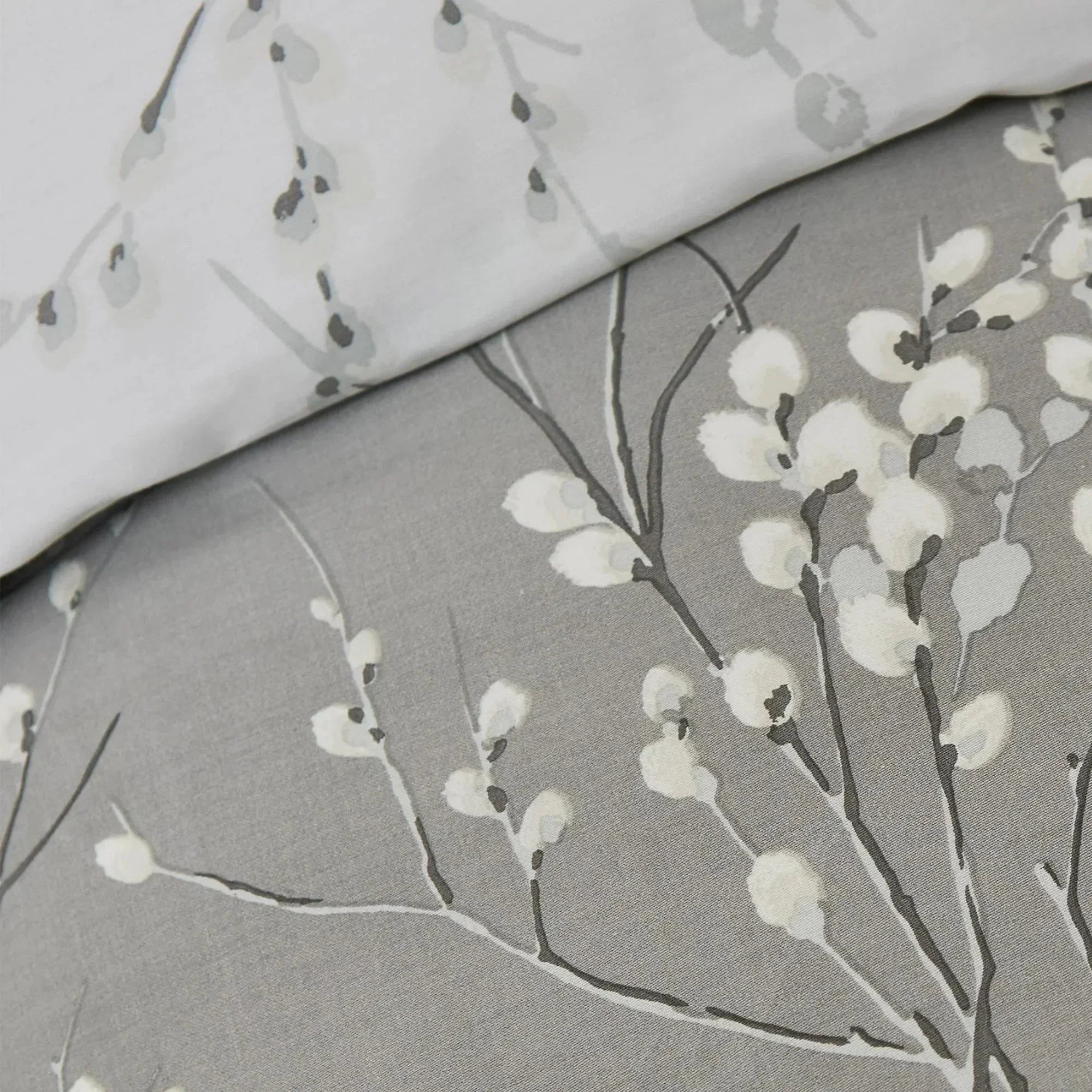 Laura Ashley Pussy Willow Duvet Cover Set - Steel