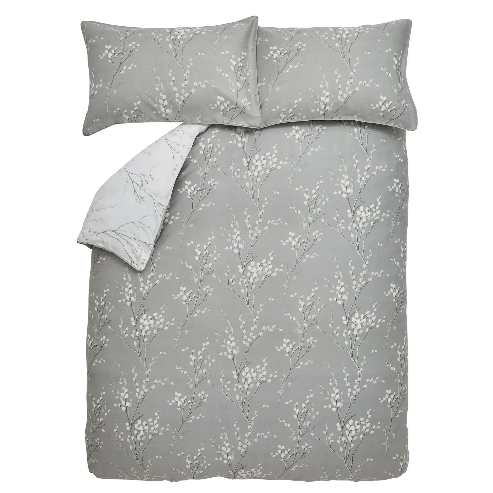 Laura Ashley Pussy Willow Duvet Cover Set - Steel