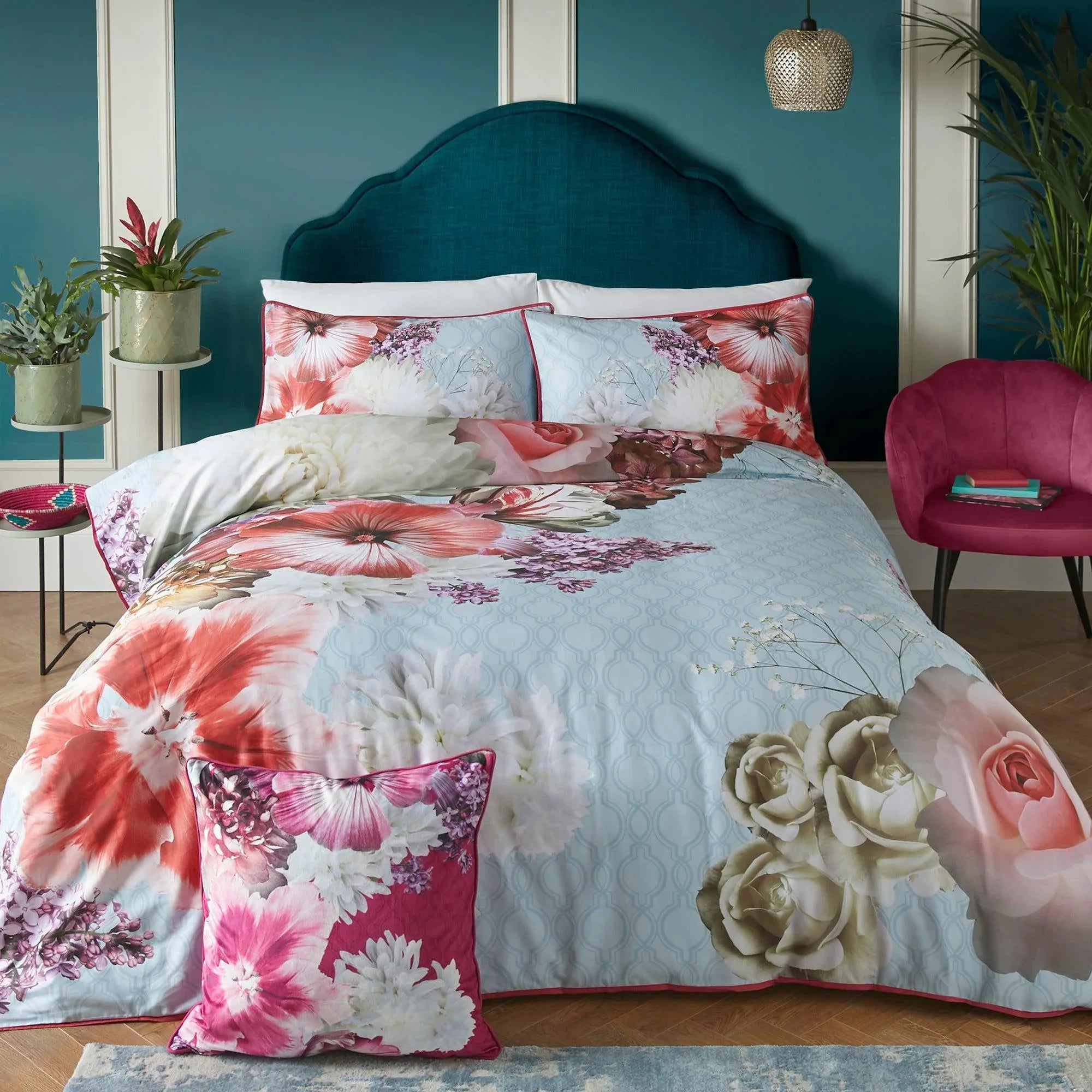 Laurence Llewelyn-Bowen Mayfair Lady Duvet Cover Set - Blue