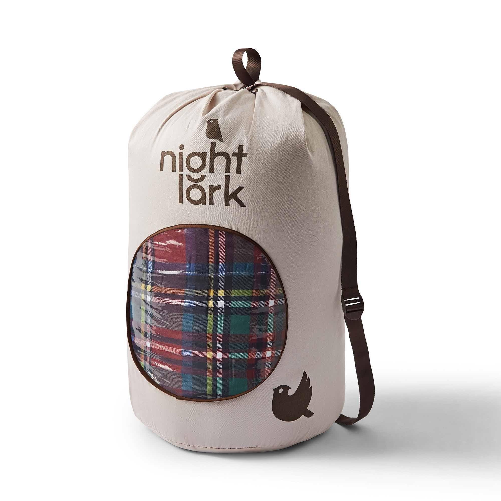 Night Lark Classic Tartan Coverless Duvet Set - Berry Red