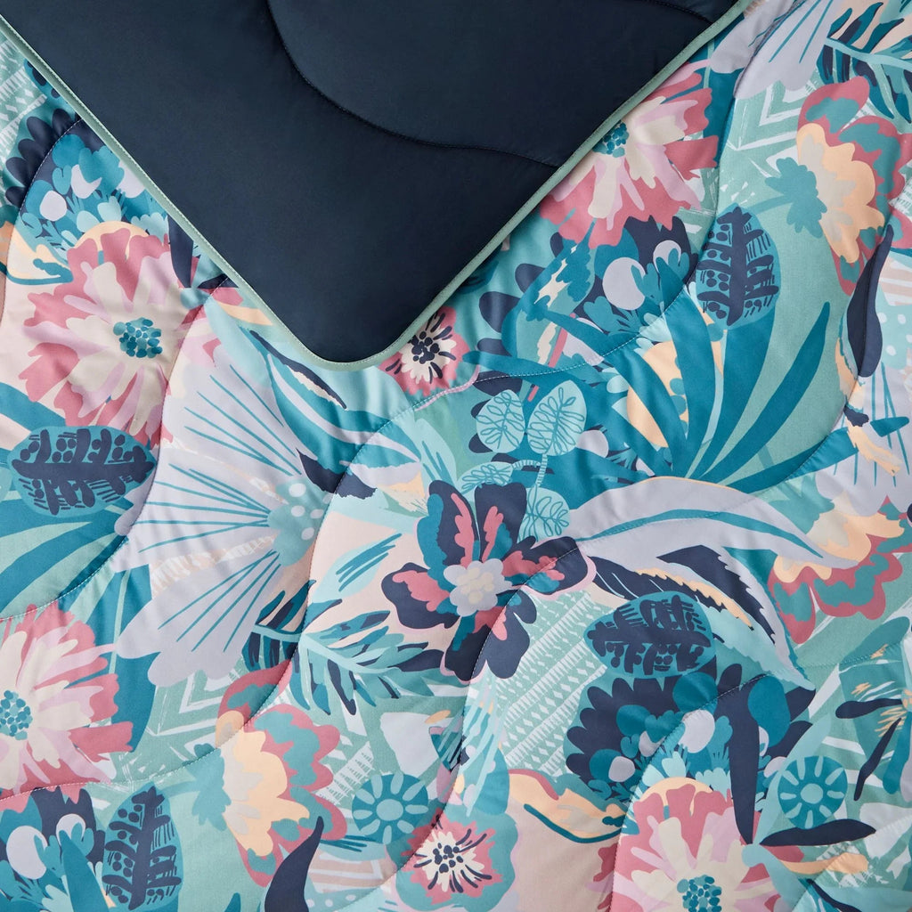 Night Lark Pastel Palms Coverless Duvet Set