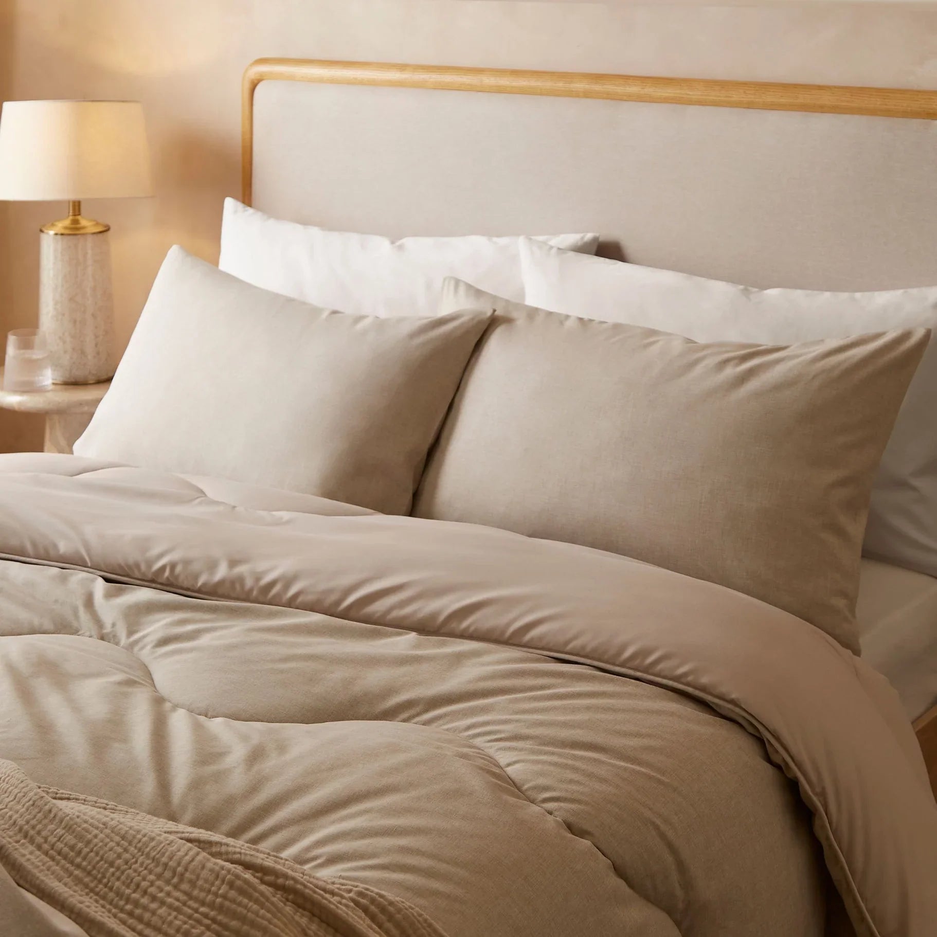Night Lark® Soft Weave Coverless Duvet Set- Natural Oat