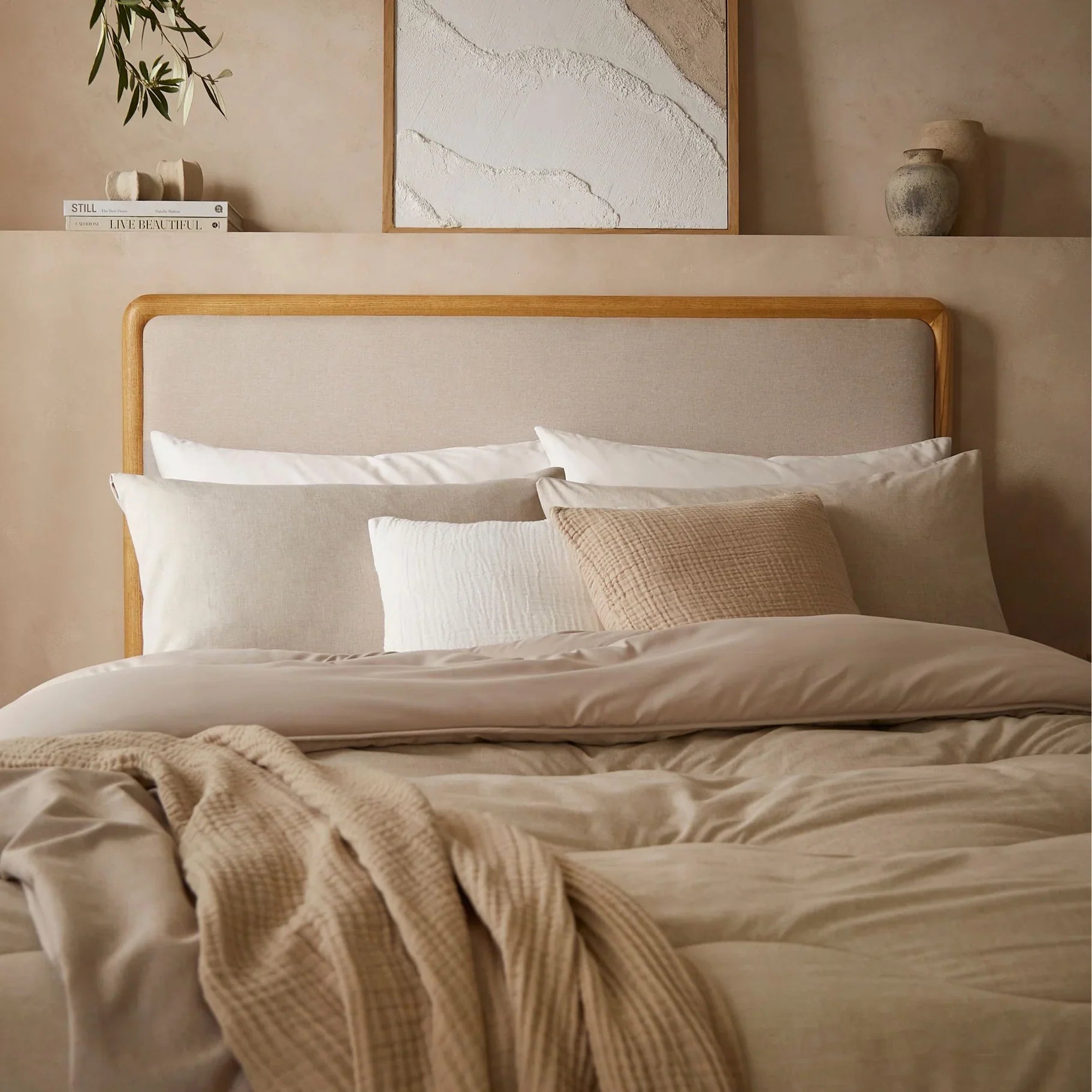 Night Lark® Soft Weave Coverless Duvet Set- Natural Oat