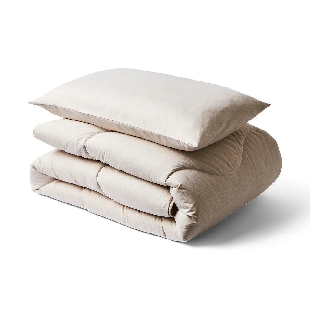 Night Lark® Soft Weave Coverless Duvet Set- Natural Oat