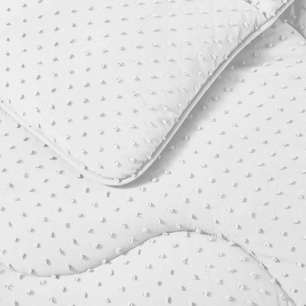 Night Lark Tufted Dots Coverless Duvet - White