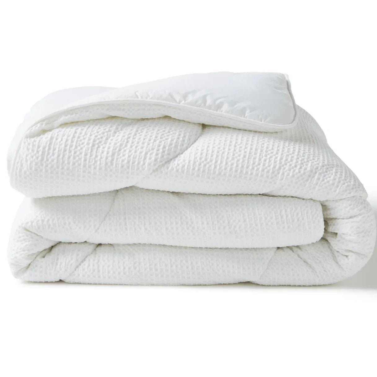 Night Lark Cotton Waffle Coverless Duvet - White