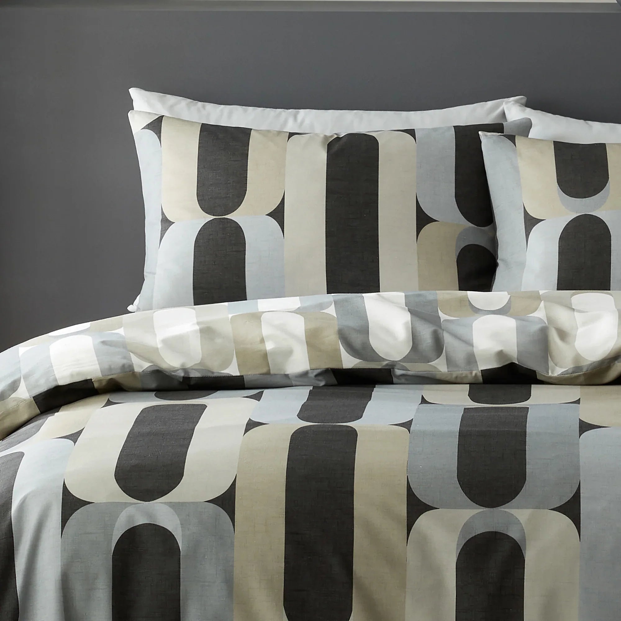 Fusion Orea Duvet Cover Set - Charcoal
