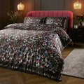 Soiree Papillon Velvet Duvet Cover Set - Charcoal