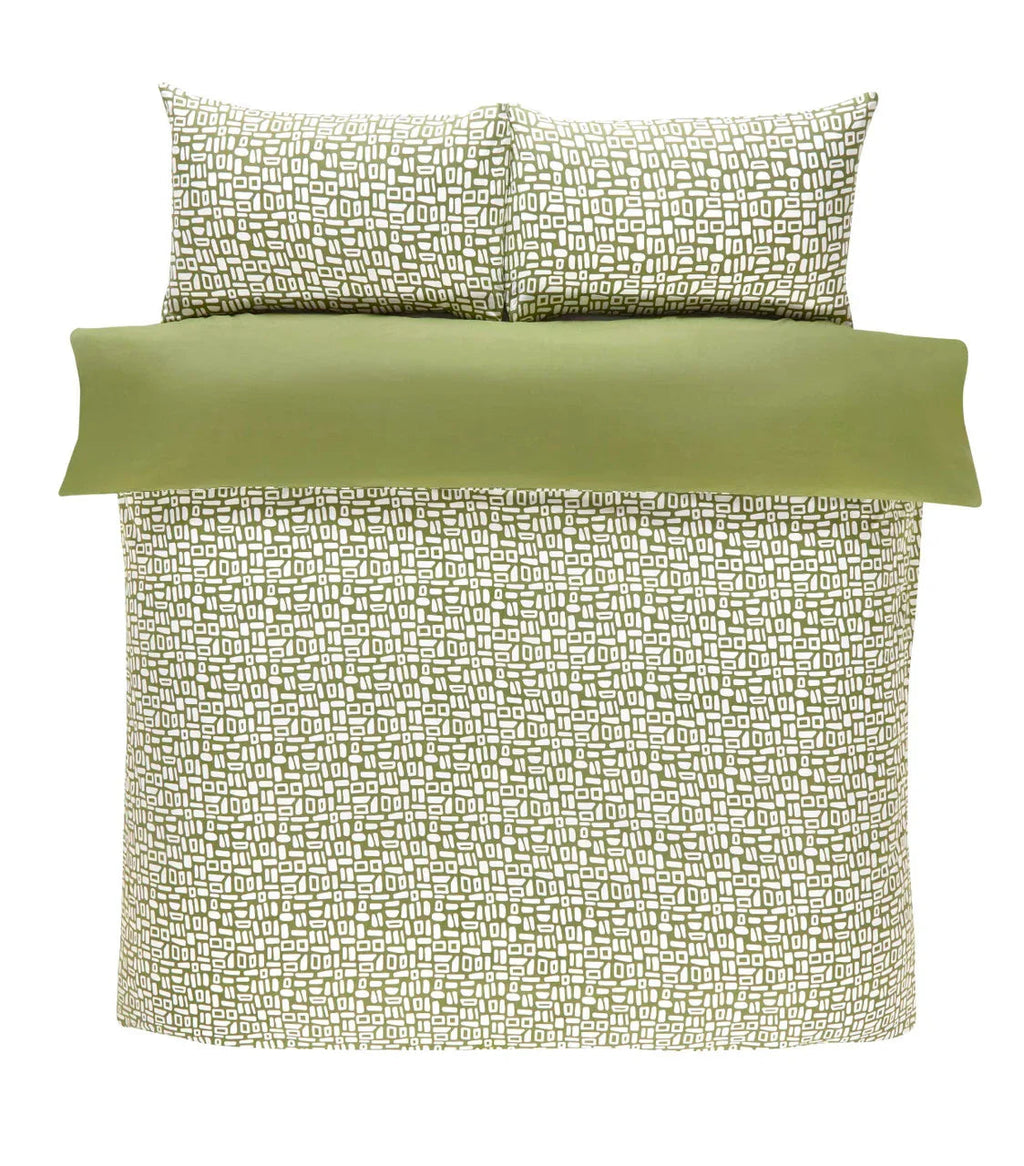 Pebbles Duvet Cover Set - Green
