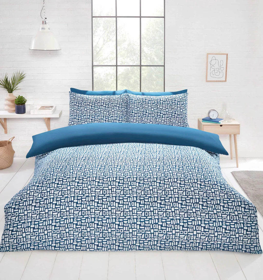 Pebbles Duvet Cover Set - Blue
