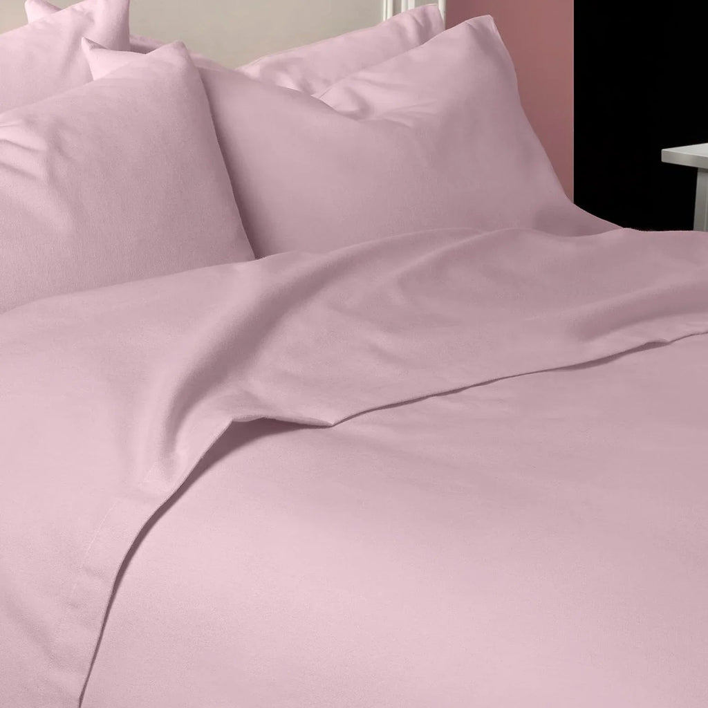 Premium Brushed Cotton Duvet Cover - Pink