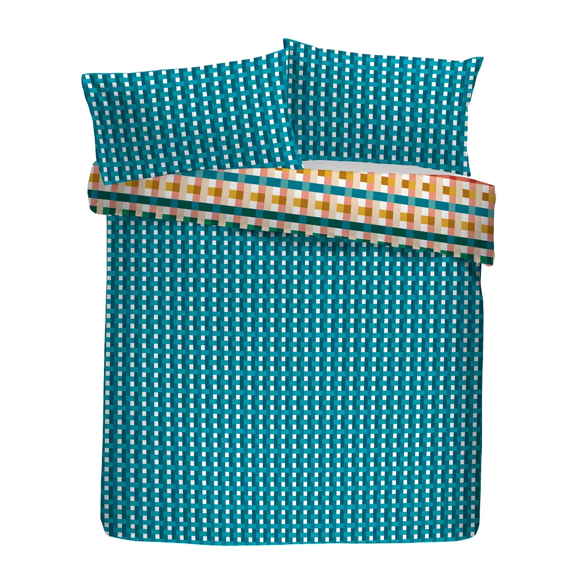 Fusion Rhett Textured Duvet Cover Set - Multi