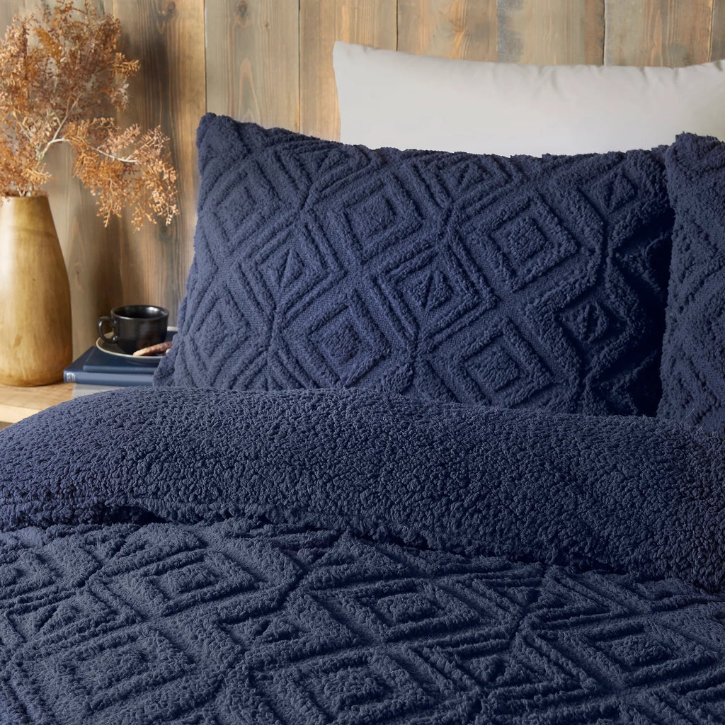 Fusion Snug Romo Duvet Cover Set - Navy