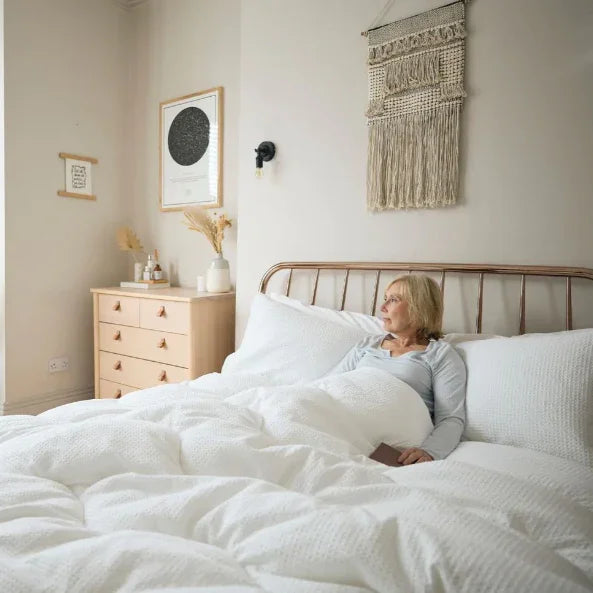 Night Owl Cotton Waffle Coverless Duvet - White