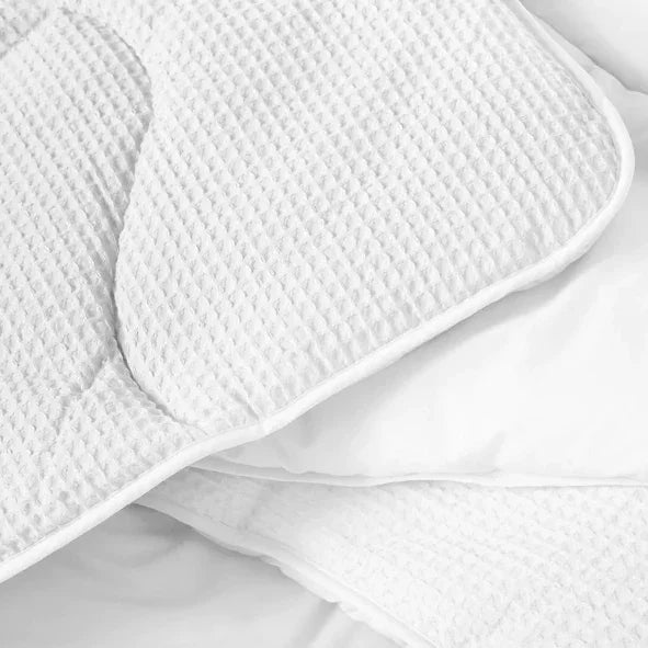 Night Lark Cotton Waffle Coverless Duvet - White