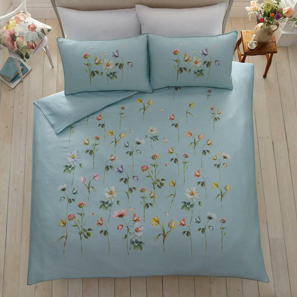 Appletree Heritage Serenity Duvet Cover Set - Duck Egg