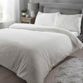 Sherpa Teddy Fleece Duvet Cover Set - Cream