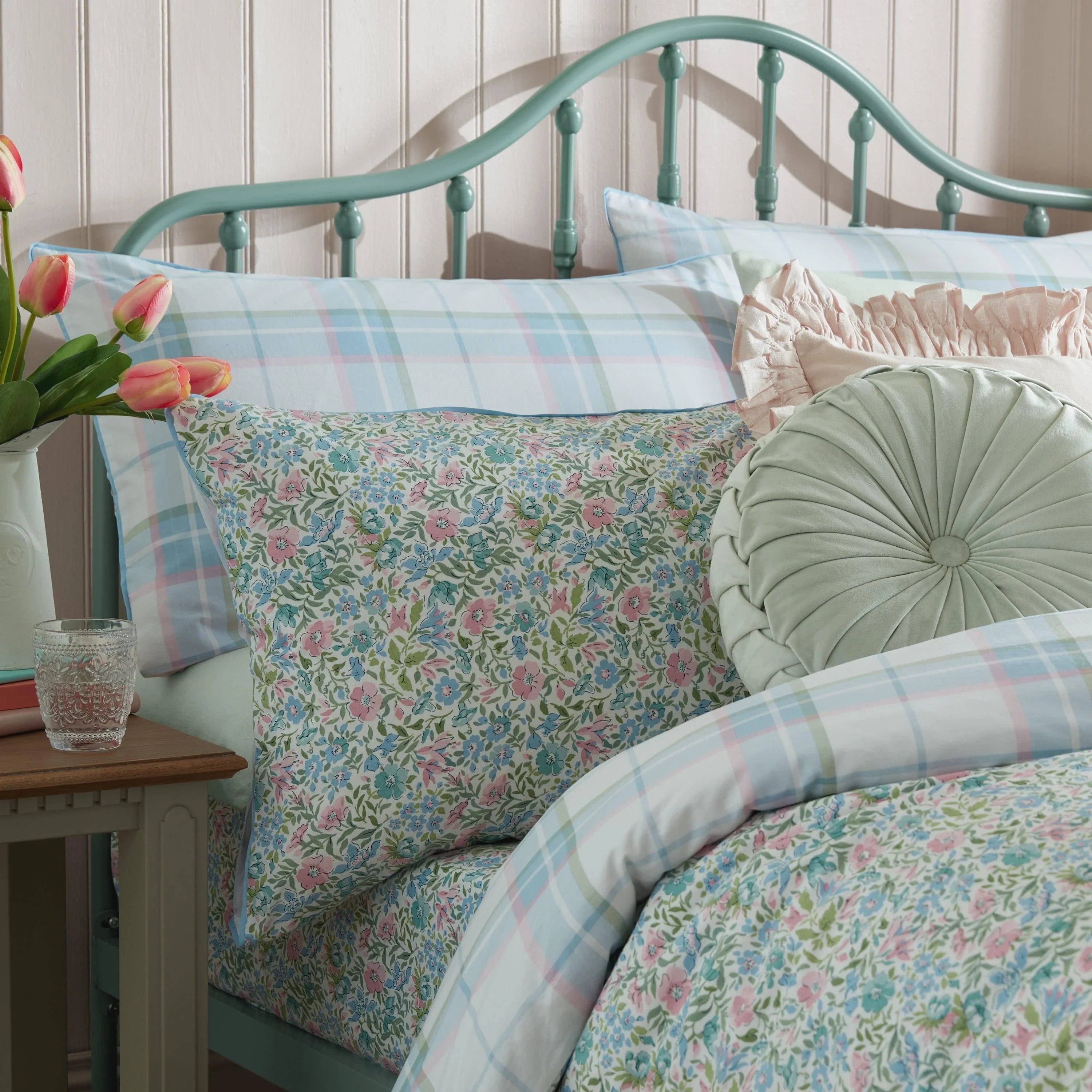Laura Ashley Sherston Duvet Cover Set - Powder Blue