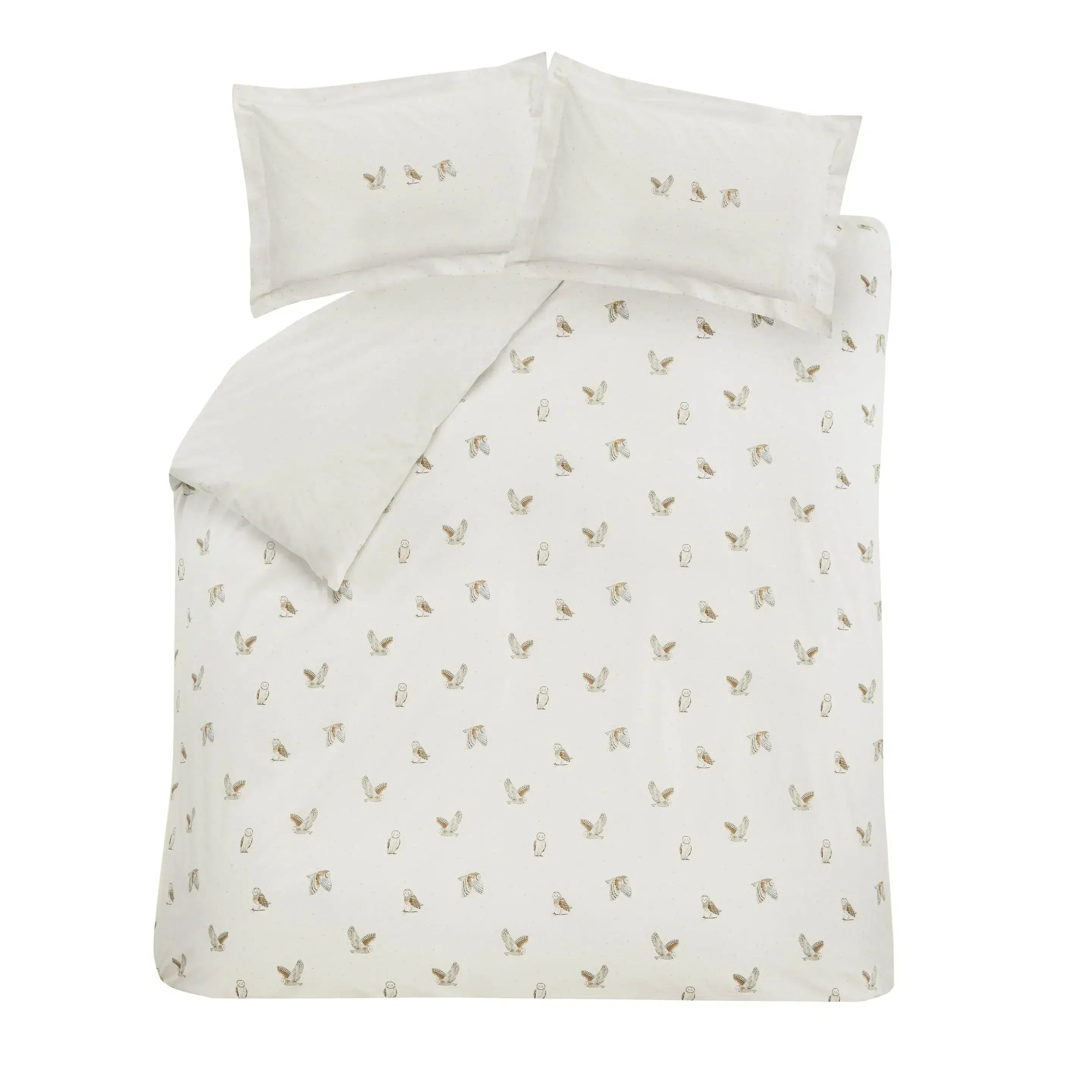 Sophie Allport Snowy Owls Duvet Cover Set - White
