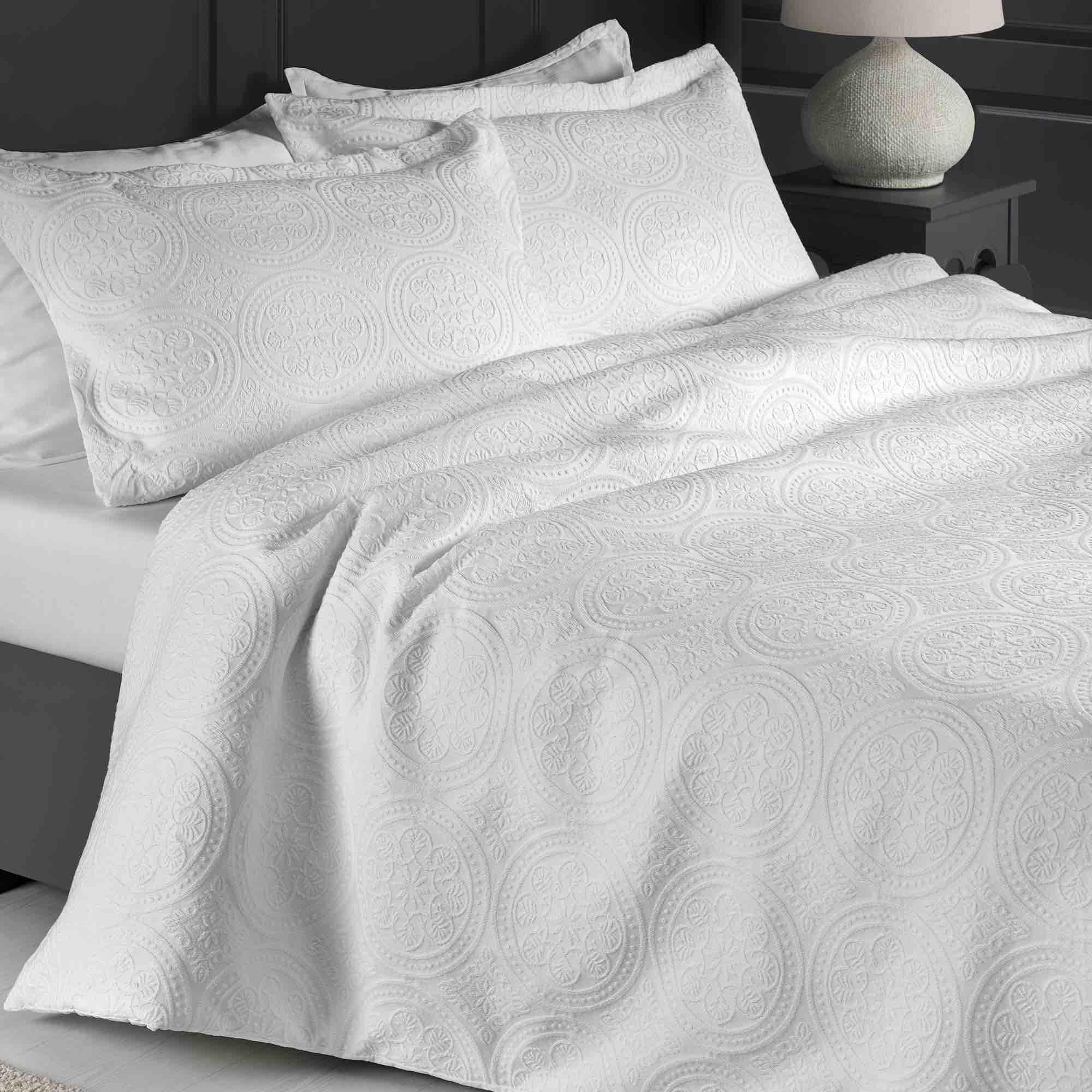 Stowe Jacquard Duvet Cover Set - White