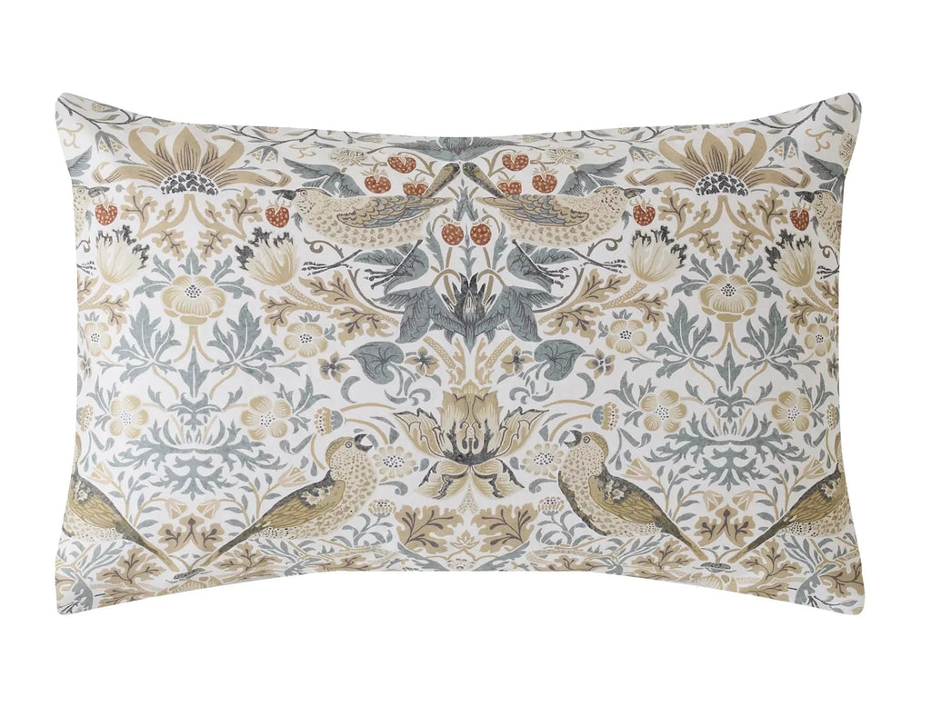 William Morris Strawberry Thief Duvet Cover Set - Hessian
