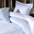 Stripes Jacquard Duvet Cover Set - Sky Blue