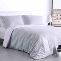 Stripes Jacquard Duvet Cover Set - Silver