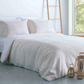Stripes Jacquard Duvet Cover Set - Linen