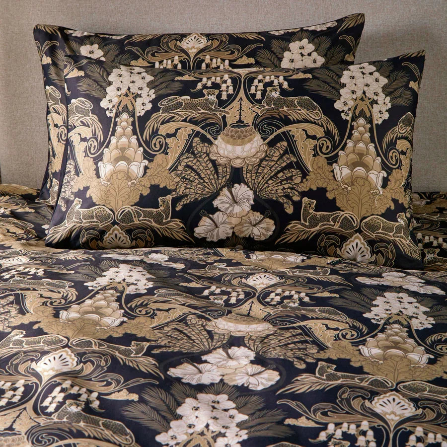 Laurence Llewelyn-Bowen Suburban Jungle Duvet Cover Set - Black