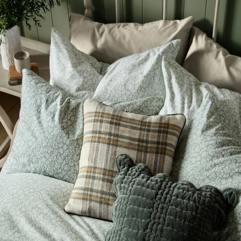 Laura Ashley Sweet Alyssum Brushed Cotton Duvet Cover Set - Sage