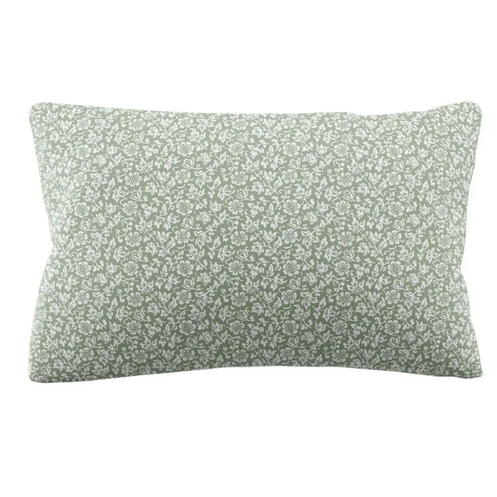 Laura Ashley Sweet Alyssum Brushed Cotton Duvet Cover Set - Sage